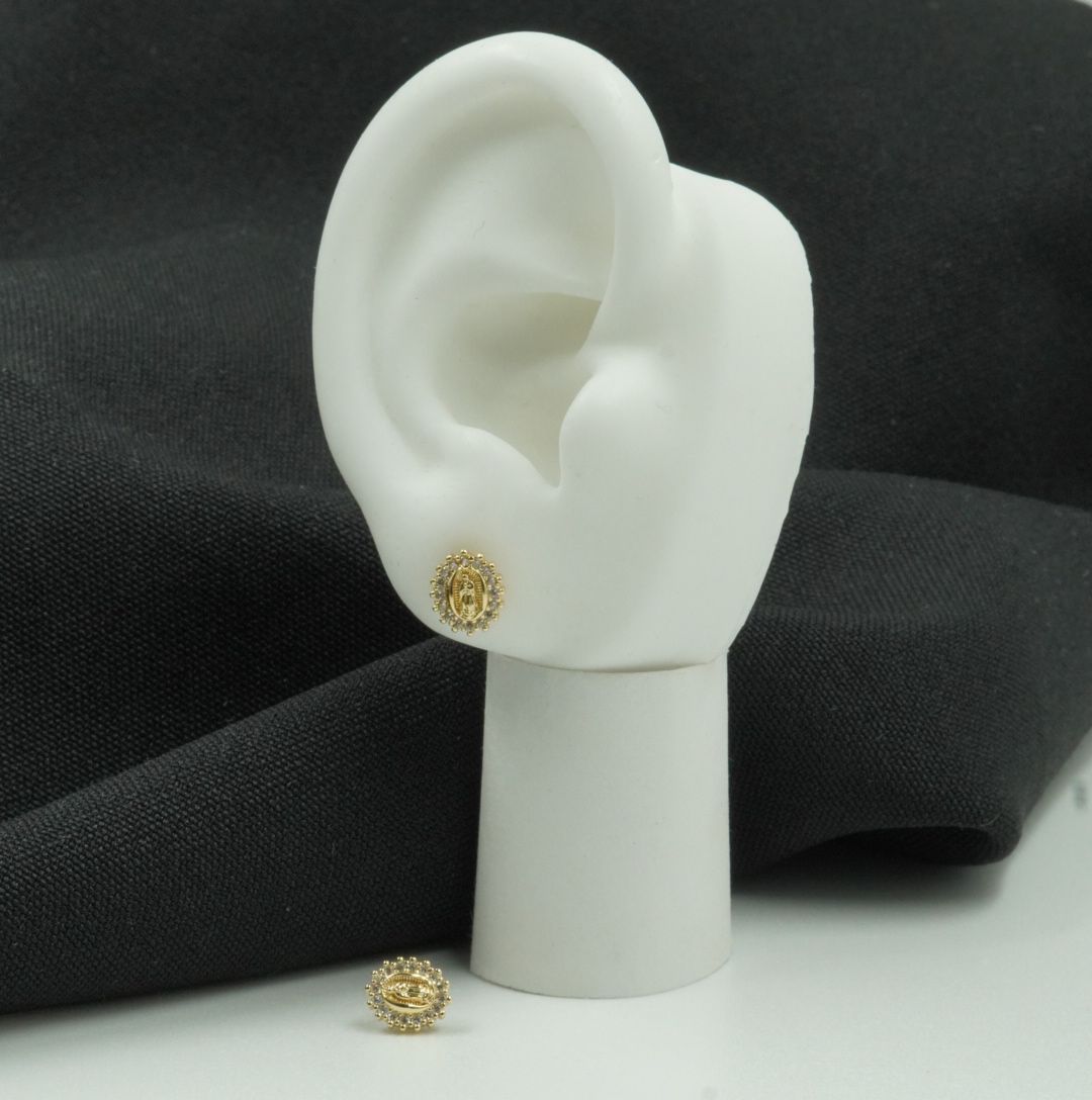 Miniatura 2 de Topo Virgen Oro Laminado Dorado-Circon